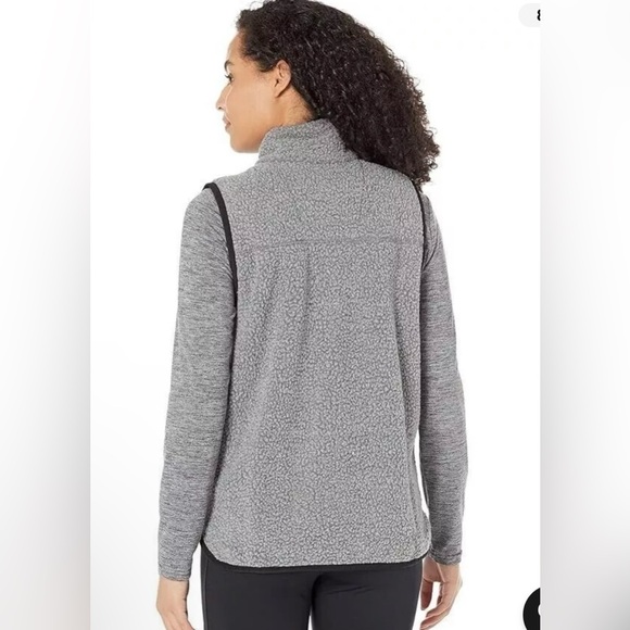 Carhartt Women's Vest XXL (20) Relaxed Fit Sherpa Fleece Snap Front Gray Black - Picture 2 of 12